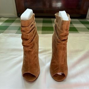 Kristin Cavallari Chinese Laundry Laurel Suede Dark Camel Booties